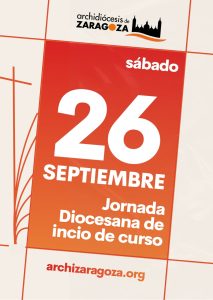 Cartel gráfico de anuncio de la Jornada Diocesana de Inicio de curso el 26 de septiembre